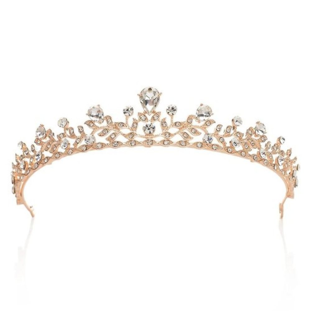 SWEETV Crystal Wedding Tiara for Bride & Flower Girls - Princess Tiara Headband